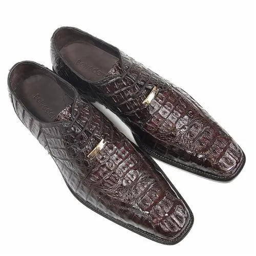 Belvedere Chapo 1465 Men's Designer Shoes Exotic Crocodile Hornback Oxfords (BV1006)